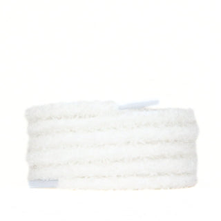 Lacet peluche 7mm | Blanc - Slaace - Laces - 1 paire - 100cm