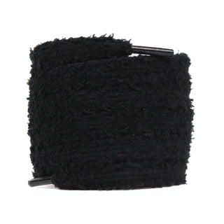 Lacet peluche 15mm | Noir - Slaace - Laces - 100cm -