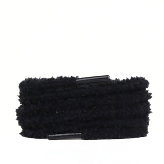 Lacet peluche 7mm | Noir - Slaace - Laces - 1 paire - 100cm